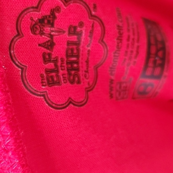 Elf on the Shelf 2pc Adult  red pajama set  XL 100 polyester - Picture 3 of 10